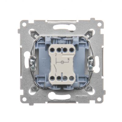 Simon 54 Łącznik pojedynczy jednobiegunowy z sygnalizacją załączenia LED szybkozłączka srebrny mat DW1ZL.01/43 KONTAKT (DW1ZL.01/43)