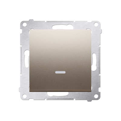 Simon 54 Łącznik pojedynczy jednobiegunowy z sygnalizacją załączenia LED szybkozłączka złoty mat DW1ZL.01/44 KONTAKT (DW1ZL.01/44)