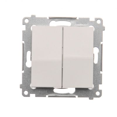 Simon 54 Łącznik świecznikowy do wersji IP44 10A 250V szybkozłączka biały *Posiada wkładkę uszczelniającą pod klawisze DU1W DW5B.01/11 KONTAKT (DW5B.01/11)