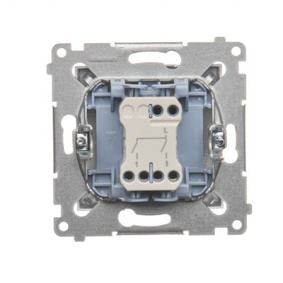 Simon 54 Łącznik świecznikowy do wersji IP44 10A 250V szybkozłączka srebrny mat *Posiada wkładkę uszczelniającą pod klawisze DU1W DW5B.01/43 KONTAKT (DW5B.01/43)