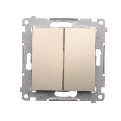 Simon 54 Łącznik świecznikowy do wersji IP44 10A 250V szybkozłączka złoty mat *Posiada wkładkę uszczelniającą pod klawisze DU1W DW5B.01/44 KONTAKT (DW5B.01/44)