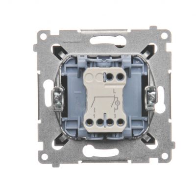 Simon 54 Łącznik świecznikowy z podświetleniem LED i do wersji IP44 10A 250V szybkozłączka antracyt *Posiada wkładkę DU1W DW5BL.01/48 KONTAKT (DW5BL.01/48)