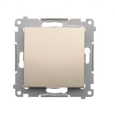 Simon 54 Łącznik schodowy 10A 250V szybkozłączka złoty mat DW6.01/44 KONTAKT (DW6.01/44)