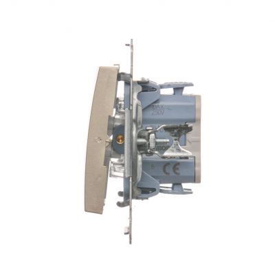 Simon 54 Łącznik schodowy 10A 250V szybkozłączka złoty mat DW6.01/44 KONTAKT (DW6.01/44)