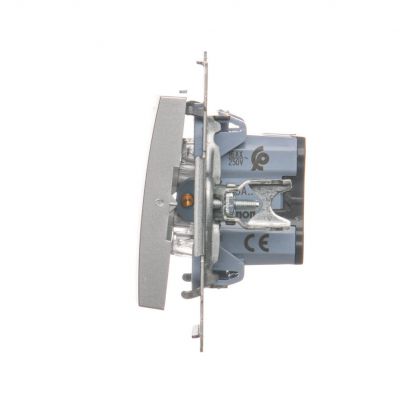 Simon 54 Łącznik schodowy 16A 250V zaciski śrubowe srebrny mat DW6A.01/43 KONTAKT (DW6A.01/43)
