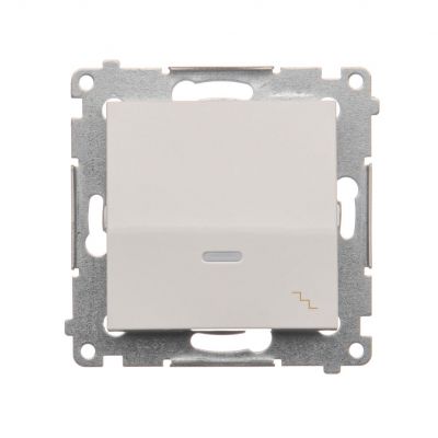 Simon 54 Łącznik schodowy z podświetleniem LED 10A 250V szybkozłączka biały DW6L.01/11 KONTAKT (DW6L.01/11)