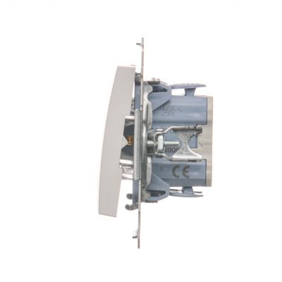 Simon 54 Łącznik schodowy z podświetleniem LED 10A 250V szybkozłączka biały DW6L.01/11 KONTAKT (DW6L.01/11)