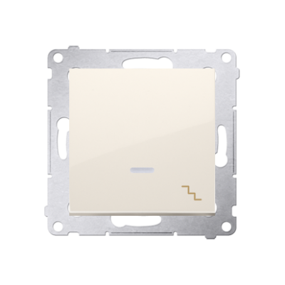 Simon 54 Łącznik schodowy z podświetleniem LED 10A 250V szybkozłączka kremowy DW6L.01/41 KONTAKT (DW6L.01/41)