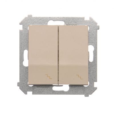Simon 54 Łącznik schodowy podwójny 10A 250V zaciski śrubowe kremowy DW6/2.01/41 KONTAKT (DW6/2.01/41)