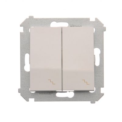 Simon 54 Łącznik schodowy podwójny z podświetleniem 10A 250V zaciski śrubowe biały DW6/2L.01/11 KONTAKT (DW6/2L.01/11)