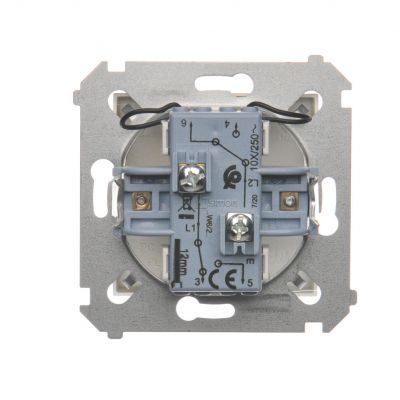 Simon 54 Łącznik schodowy podwójny z podświetleniem 10A 250V zaciski śrubowe złoty mat DW6/2L.01/44 KONTAKT (DW6/2L.01/44)