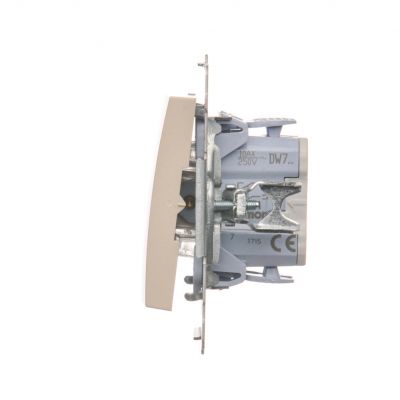 Simon 54 Łącznik krzyżowy 10A 250V szybkozłączka kremowy DW7.01/41 KONTAKT (DW7.01/41)