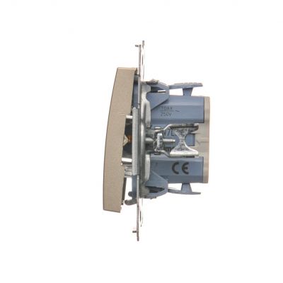 Simon 54 Łącznik krzyżowy z podświetleniem LED 10A 250V szybkozłączka złoty mat DW7L.01/44 KONTAKT (DW7L.01/44)