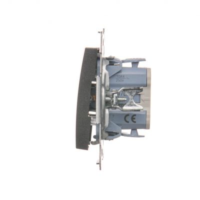 Simon 54 Łącznik krzyżowy z podświetleniem LED 10A 250V szybkozłączka antracyt DW7L.01/48 KONTAKT (DW7L.01/48)