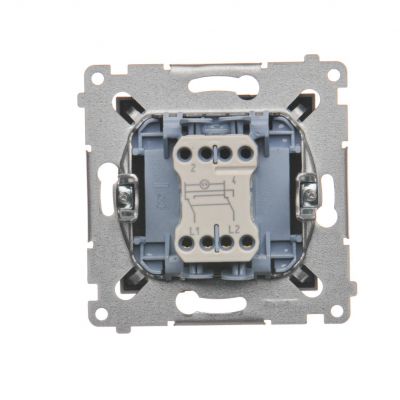 Simon 54 Łącznik krzyżowy z podświetleniem LED 10A 250V szybkozłączka antracyt DW7L.01/48 KONTAKT (DW7L.01/48)
