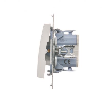 Simon 54 Łącznik dwubiegunowy 10A 250V szybkozłączka biały DW2.01/11 KONTAKT (DW2.01/11)