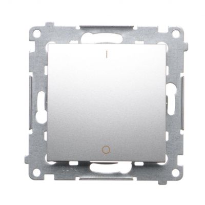 Simon 54 Łącznik dwubiegunowy 10A 250V szybkozłączka srebrny mat DW2.01/43 KONTAKT (DW2.01/43)