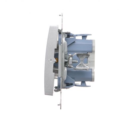 Simon 54 Łącznik dwubiegunowy 10A 250V szybkozłączka srebrny mat DW2.01/43 KONTAKT (DW2.01/43)