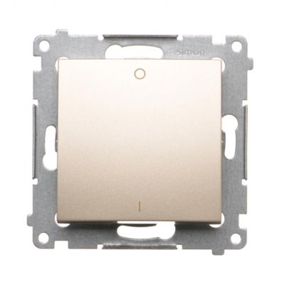 Simon 54 Łącznik dwubiegunowy 10A 250V szybkozłączka złoty mat DW2.01/44 KONTAKT (DW2.01/44)