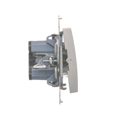 Simon 54 Łącznik dwubiegunowy 16A 250V zaciski śrubowe srebrny mat DW2A.01/43 KONTAKT (DW2A.01/43)