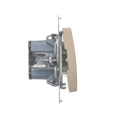 Simon 54 Łącznik dwubiegunowy 16A 250V zaciski śrubowe złoty mat DW2A.01/44 KONTAKT (DW2A.01/44)