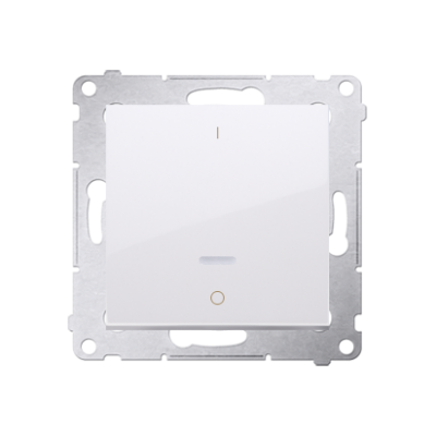 Simon 54 Łącznik dwubiegunowy z podświetleniem LED 10A 250V szybkozłączka biały DW2L.01/11 KONTAKT (DW2L.01/11)