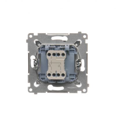 Simon 54 Przycisk roletowy 10A 250V szybkozłączka srebrny mat DZP1.01/43 KONTAKT (DZP1.01/43)