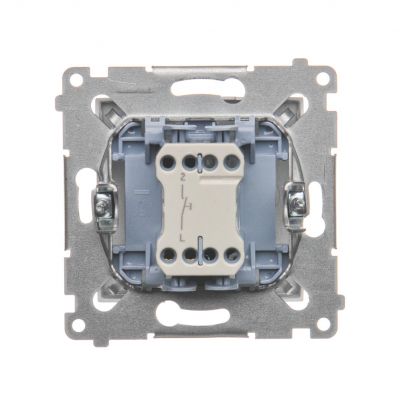 Simon 54 Przycisk „dzwonek” 10A 250V szybkozłączka srebrny mat DD1.01/43 KONTAKT (DD1.01/43)