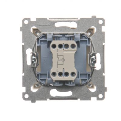 Simon 54 Przycisk „dzwonek” z podświetleniem LED 10A 250V szybkozłączka kremowy DD1L.01/41 KONTAKT (DD1L.01/41)