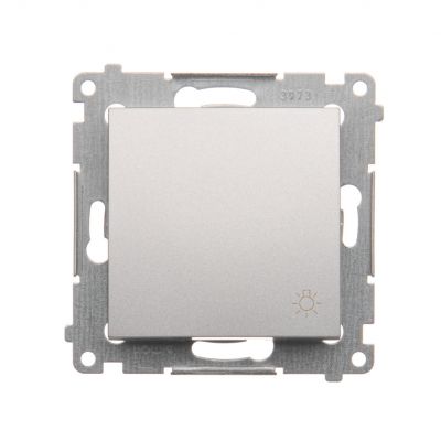 Simon 54 Przycisk „światło” 10A 250V szybkozłączka srebrny mat DS1.01/43 KONTAKT (DS1.01/43)