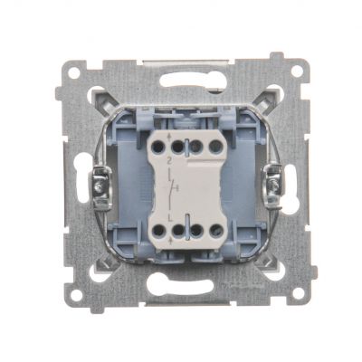 Simon 54 Przycisk „światło” 10A 250V szybkozłączka srebrny mat DS1.01/43 KONTAKT (DS1.01/43)