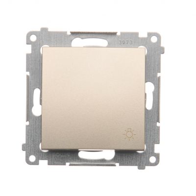Simon 54 Przycisk „światło” 10A 250V szybkozłączka złoty mat DS1.01/44 KONTAKT (DS1.01/44)