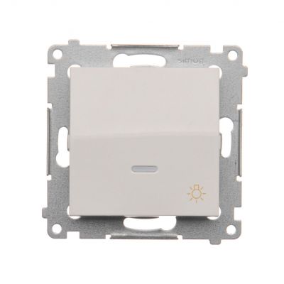 Simon 54 Przycisk „światło” z podświetleniem LED 10A 250V szybkozłączka biały DS1L.01/11 KONTAKT (DS1L.01/11)