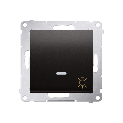 Simon 54 Przycisk „światło” z podświetleniem LED 10A 250V szybkozłączka antracyt DS1L.01/48 KONTAKT (DS1L.01/48)