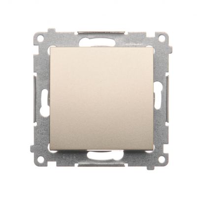 Simon 54 Przycisk pojedynczy zwierny bez piktogramu 10A 250V szybkozłączka złoty mat DP1.01/44 KONTAKT (DP1.01/44)