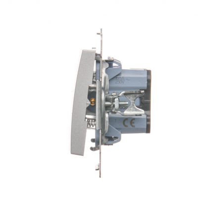 Simon 54 Przycisk pojedynczy zwierny bez piktogramu 16A 250V zaciski śrubowe srebrny mat DP1A.01/43 KONTAKT (DP1A.01/43)