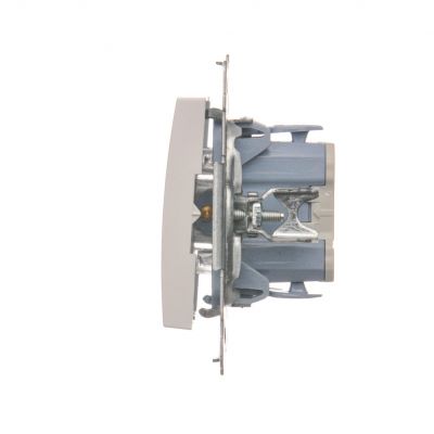 Simon 54 Przycisk pojedynczy rozwierny bez piktogramu 10A 250V szybkozłączka biały DPR1.01/11 KONTAKT (DPR1.01/11)