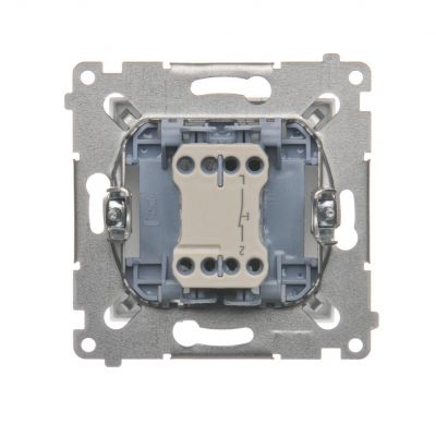 Simon 54 Przycisk pojedynczy rozwierny bez piktogramu 10A 250V szybkozłączka biały DPR1.01/11 KONTAKT (DPR1.01/11)