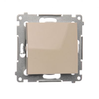 Simon 54 Przycisk pojedynczy rozwierny bez piktogramu 10A 250V szybkozłączka kremowy DPR1.01/41 KONTAKT (DPR1.01/41)