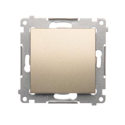 Simon 54 Przycisk pojedynczy rozwierny bez piktogramu 10A 250V szybkozłączka złoty mat DPR1.01/44 KONTAKT (DPR1.01/44)