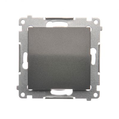 Simon 54 Przycisk pojedynczy rozwierny bez piktogramu 10A 250V szybkozłączka antracyt DPR1.01/48 KONTAKT (DPR1.01/48)