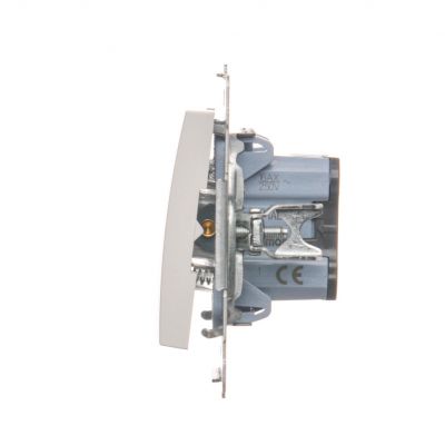 Simon 54 Przycisk pojedynczy zwierny z podświetleniem LED bez piktogramu 16A 250V zaciski śrubowe biały DP1AL.01/11 KONTAKT (DP1AL.01/11)