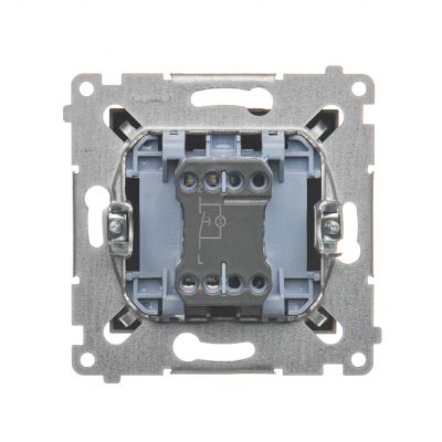 Simon 54 Przycisk pojedynczy zwierny z podświetleniem LED bez piktogramu 16A 250V zaciski śrubowe antracyt DP1AL.01/48 KONTAKT (DP1AL.01/48)