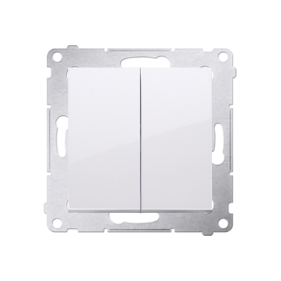 Simon 54 Przycisk podwójny zwierny bez piktogramu 10A 250V szybkozłączka biały DP2.01/11 KONTAKT (DP2.01/11)