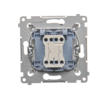 Simon 54 Przycisk podwójny zwierny bez piktogramu 10A 250V szybkozłączka biały DP2.01/11 KONTAKT (DP2.01/11)
