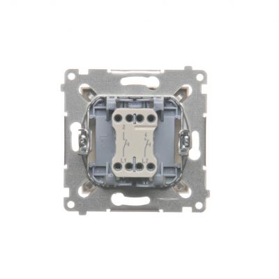 Simon 54 Przycisk podwójny zwierny bez piktogramu 10A 250V szybkozłączka kremowy DP2.01/41 KONTAKT (DP2.01/41)