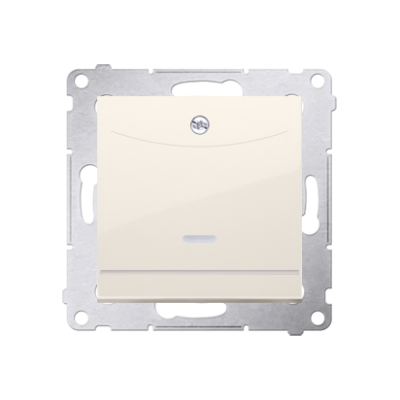 Simon 54 Łącznik hotelowy z podświetleniem kremowy *Tylko do ramek S54 PREMIUM. Wymagane jest zastosowanie przekaźnika/stycznika DWH1.01/41 KONTAKT (DWH1.01/41)