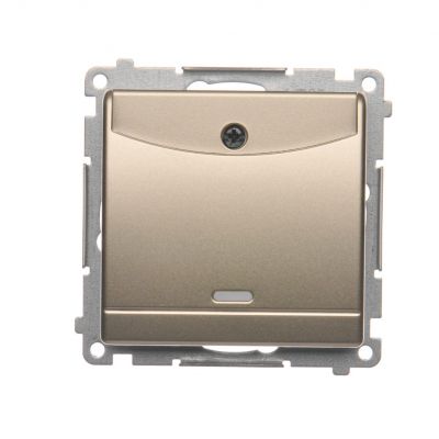 Simon 54 Łącznik hotelowy z podświetleniem złoty mat *Tylko do ramek S54 PREMIUM. Wymagane jest zastosowanie przekaźnika/stycznika DWH1.01/44 KONTAKT (DWH1.01/44)