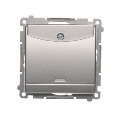 Simon 54 Łącznik hotelowy podwójny z podświetleniem srebrny mat *Tylko do ramek S54 PREMIUM. Wymagane jest zastosowanie przekaźnika/stycznika DWH2.01/43 KONTAKT (DWH2.01/43)