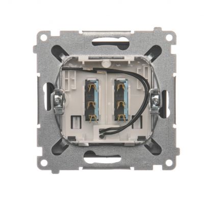 Simon 54 Łącznik hotelowy podwójny z podświetleniem antracyt *Tylko do ramek S54 PREMIUM. Wymagane jest zastosowanie przekaźnika/stycznika DWH2.01/48 KONTAKT (DWH2.01/48)